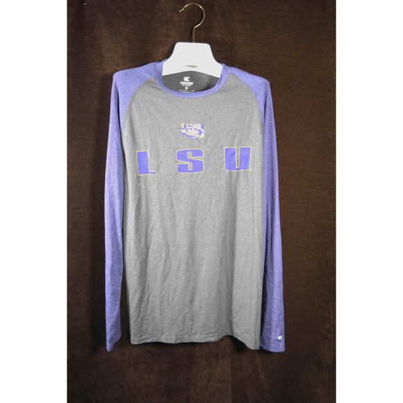 Colosseum Other - LSU Gray T-Shirt by Colosseum Long Purple Raglan Sleeve Size L Purple Spell-out